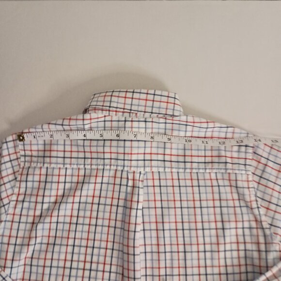 United Colors of Benetton Boys White Red Blue Button Down Shirt Size M 8 EUC - Picture 8 of 14